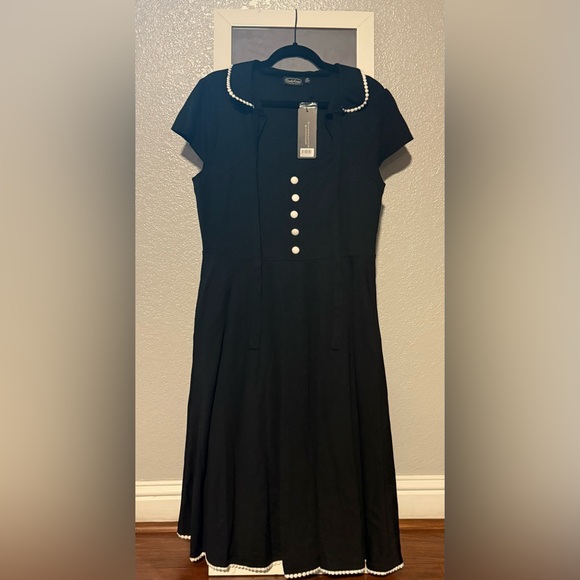 NWT XXL Voodoo Vixen Black Dress with White Accents - Picture 2 of 6